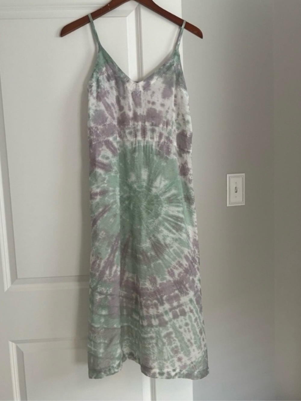 Anthropologie LACAUSA Tie Dye Midi Slip Dress